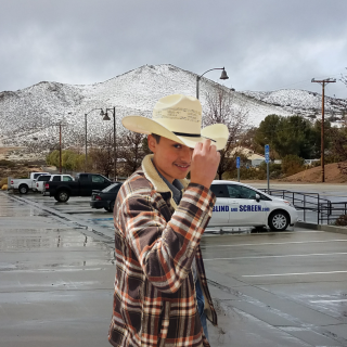 DIY Aidan outside of the shop
