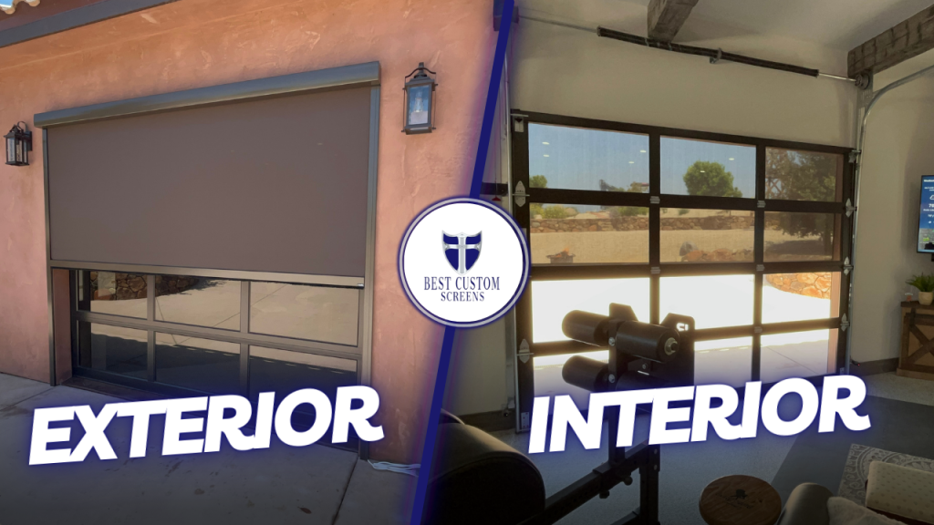 See the Exterior and Interior view when installing a Garage Screen Door on your Garage Door. This one was converted into a gym. A nice one too with a TV!